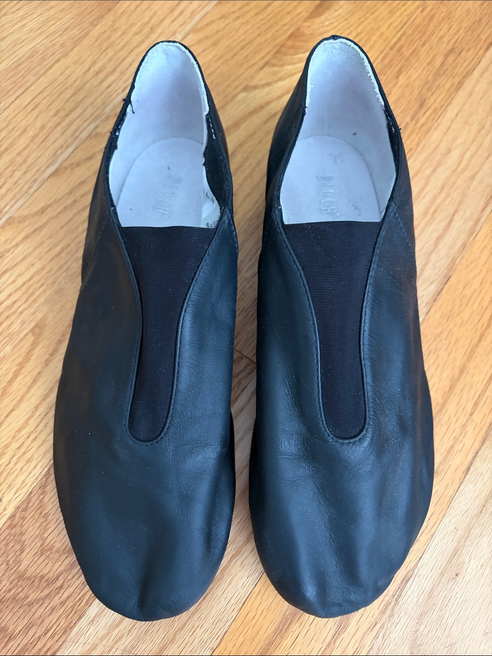 Bloch Super Jazz Black Leather Slip-On Jazz Shoes